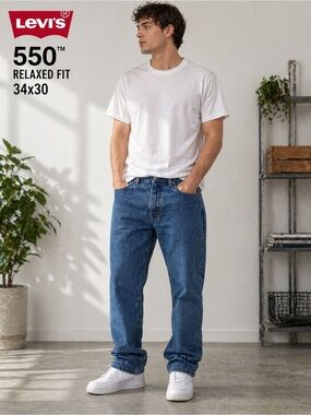 Levi’s 505 Regular Fit Jeans Mens
34x30 Medium Wash Straight Leg Denim classic